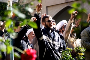 تجمع محکومیت اعدام شیخ نمر توسط آل سعود در حوزه علمیه کازرون