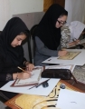 کتابت آیات وحی با عنوان (مشق نور) توسط  هنرمندان خوشنویس کازرون