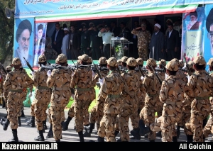 عکس: رژه نیروهای مسلح به مناسبت روز ارتش در کازرون