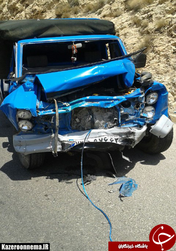 یک کشته و 3 مصدوم در 2 تصادف جاده ای در کازرون + عکس