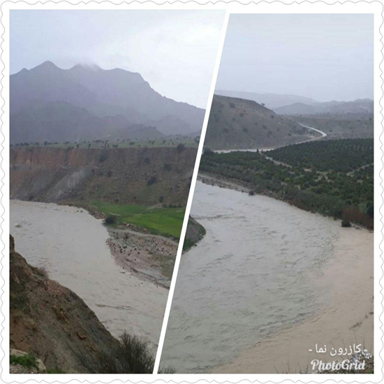 جاری شدن چشمه‌های کازرون/ افزایش دبی آب رودخانه‌های شهرستان