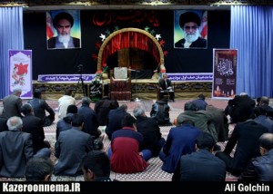 مراسم عزای فاطمیه در دفتر امام جمعه کازرون