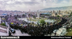 تجمع هزاران نفری مردم در مخالفت با تجزیه کازرون - فروردین 97