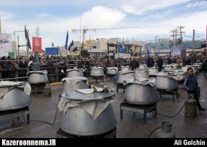 پخت 50 دیگ دمپخت کازرونی در موکب حیدریون