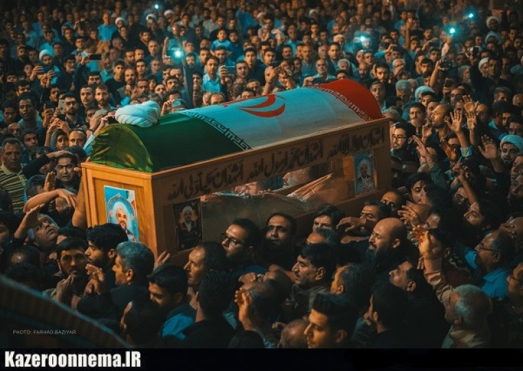 مراسم وداع با پیکر امام جمعه شهید کازرون