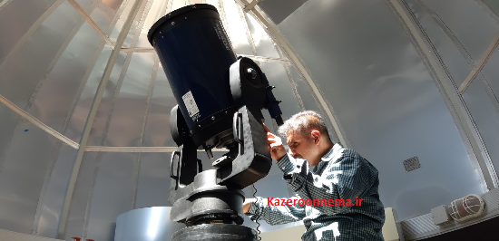 رصد خورشیدگرفتگی اول تیرماه با تلسکوپ دانشگاه سلمان فارسی کازرون+عکس