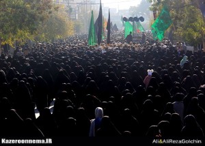 اجتماع بزرگ فاطمیون و تشییع شهید گمنام در کازرون